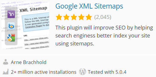 Google XMLサイトマッププラグイン